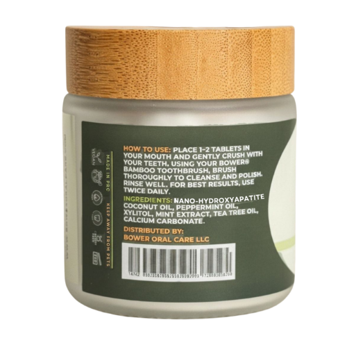 Bower Fluoride-Free Toothpaste Tablets (2-Month Supply)