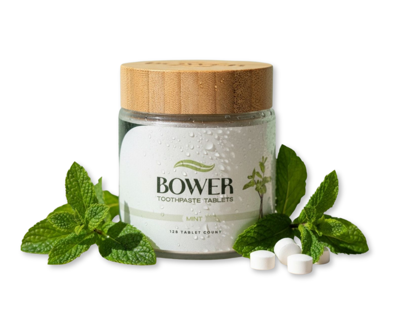 Bower Fluoride-Free Toothpaste Tablets (2-Month Supply)